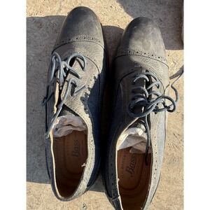 G.H. Bass Rannis 9.5M Brown Cap Toe Leather Oxford Dress Shoes